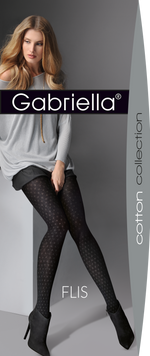 Load image into Gallery viewer, black cotton patterned tights
