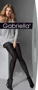 black cotton patterned tights