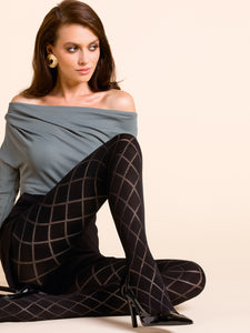 patterned, microfibre tights produced